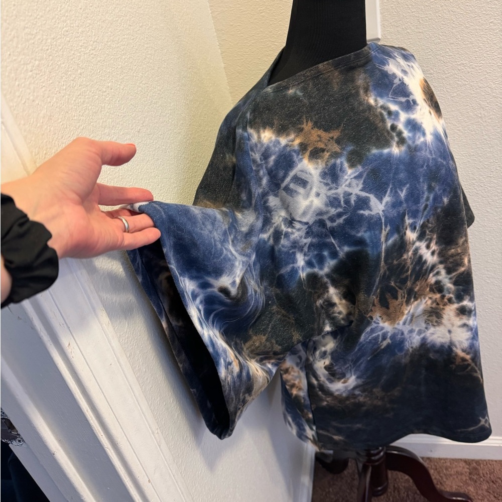 2 FOR $25Shop Finally Tie Dye Tunic Cape Sweatshirt Oversized Asymmetric S M L - Picture 2 of 7